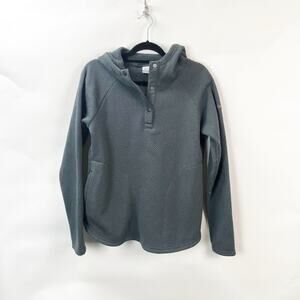 2/$30 Columbia Large Womens Gray Darling Days Quarter Button Fleece Pullover